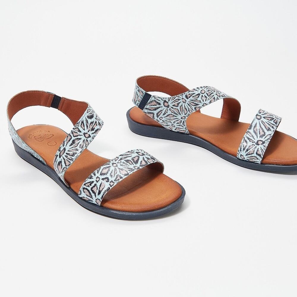 Hee Leather Asymmetrical Strap Sandals Size 38